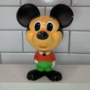 Vintage 1976 Mattel Mickey Mouse Pull String Talking Toy Disney Hong Kong
